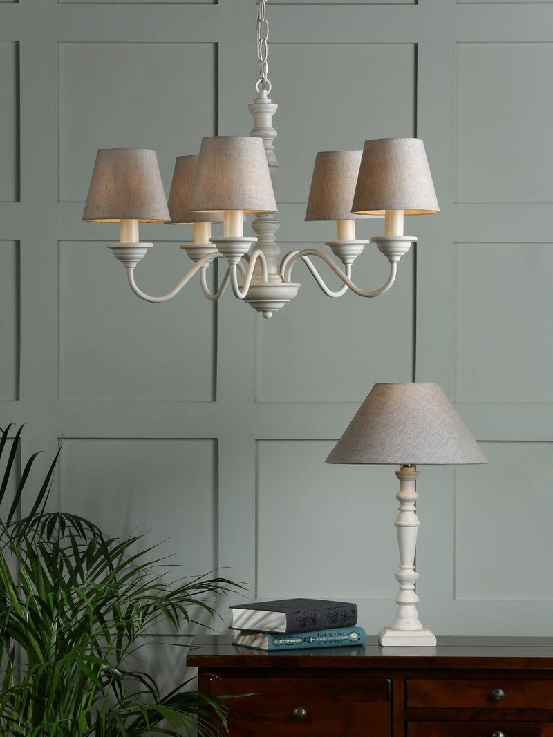 Laura Ashley Tate Chandelier Matt White Ceiling Light - British product