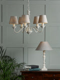 Laura Ashley Tate Chandelier Matt White Ceiling Light - British product