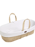 The Little Green Sheep Organic Knitted Moses Basket & Mattress - Honey