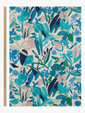 John Lewis abstract blossom furnishing fabric turquoise - British product