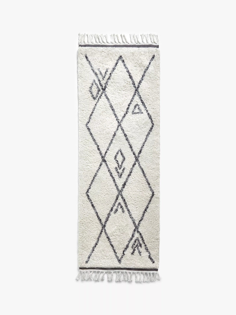 John Lewis Berber style runner rug grey 200x70cm, UK version