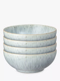 Denby stoneware cereal bowls set of 4 17cm grey, imported from the UK