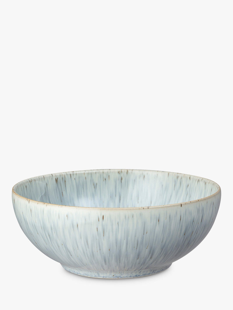 Denby stoneware cereal bowls set of 4 17cm grey, imported from the UK