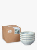 Denby stoneware cereal bowls set of 4 17cm grey, imported from the UK