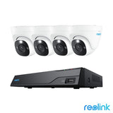 Reolink 8MP 4K PoE NVR kit with dome cameras, UK version