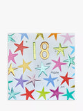 Wendy Jones Blackett birthday card Stars 18th 15x15cm, imported from the UK