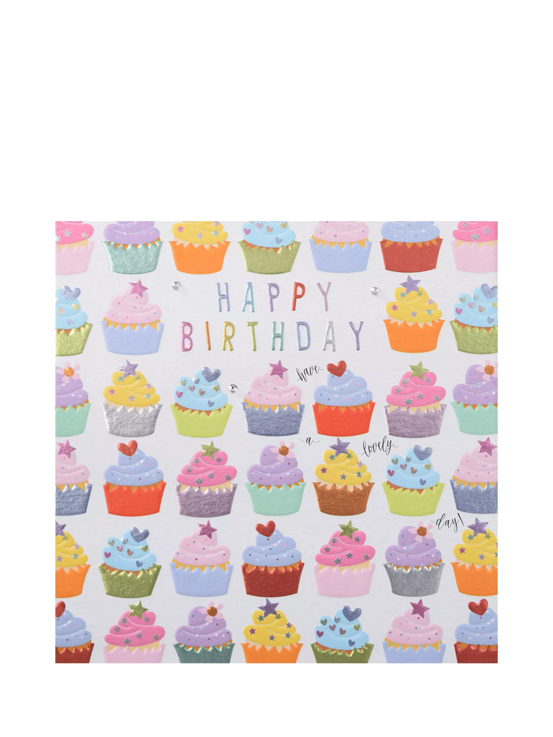 Wendy Jones Blackett cupcakes birthday card, imported from the UK