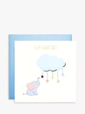 Susan O'Hanlon elephant baby boy greeting card, UK version