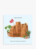New Home Greetings Card – Blank Inside with Grey Envelope