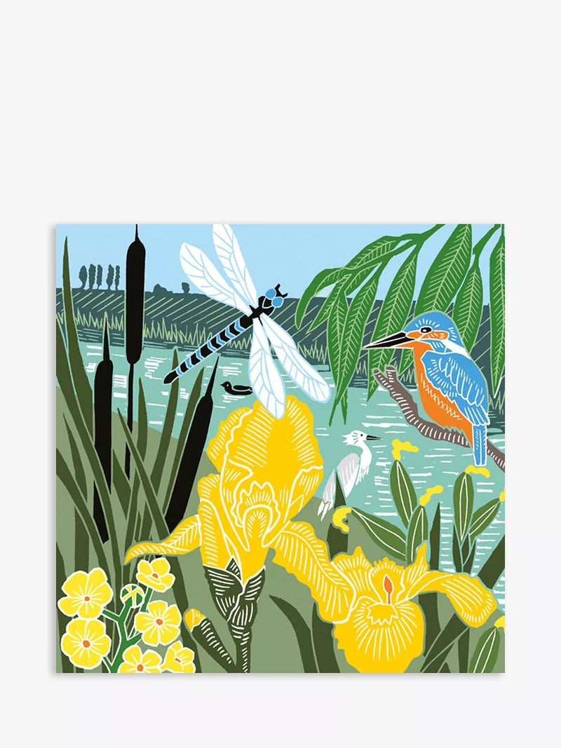 Art File greeting card by the river illustration (British brand)