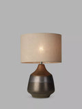 John Lewis Delaney ceramic table lamp bronze glaze, UK version
