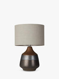 John Lewis Delaney ceramic table lamp bronze glaze, UK version