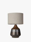 John Lewis Delaney ceramic table lamp bronze glaze, UK version