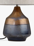 John Lewis Delaney ceramic table lamp bronze glaze, UK version
