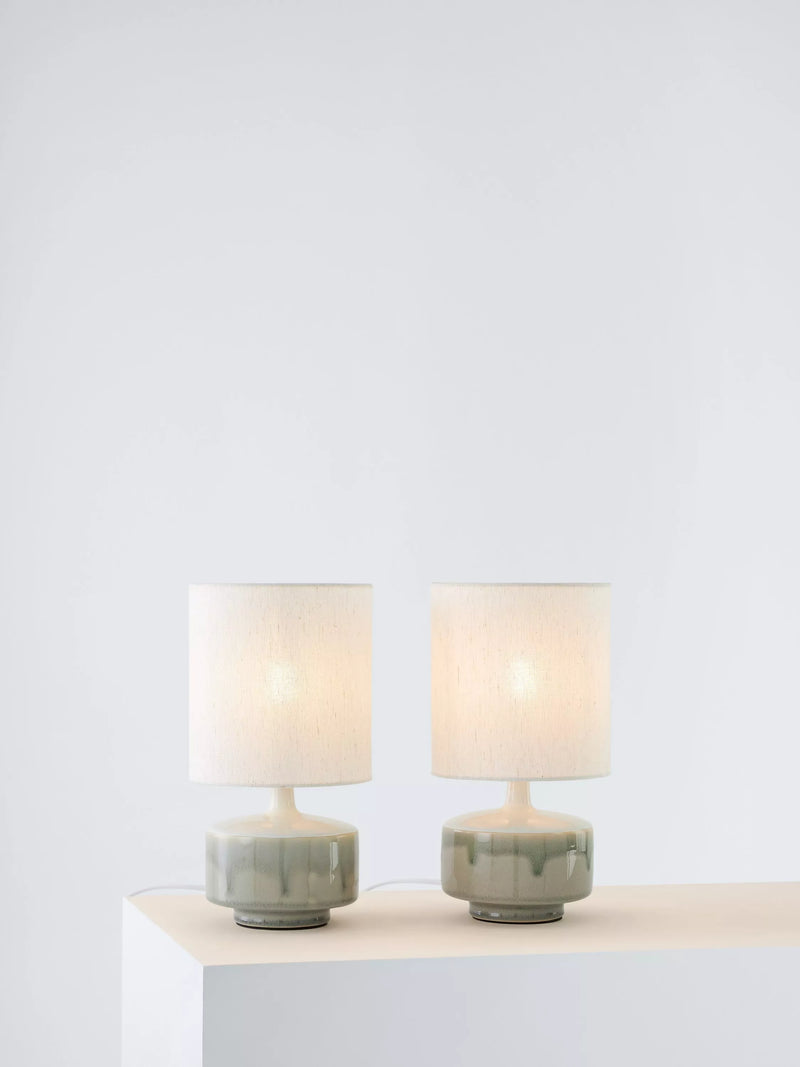 John Lewis Delaney table lamp set of 2 light green (British brand)