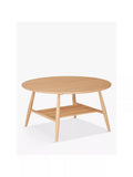 ercol Shalstone oak coffee table 80cm with shelf (British brand)