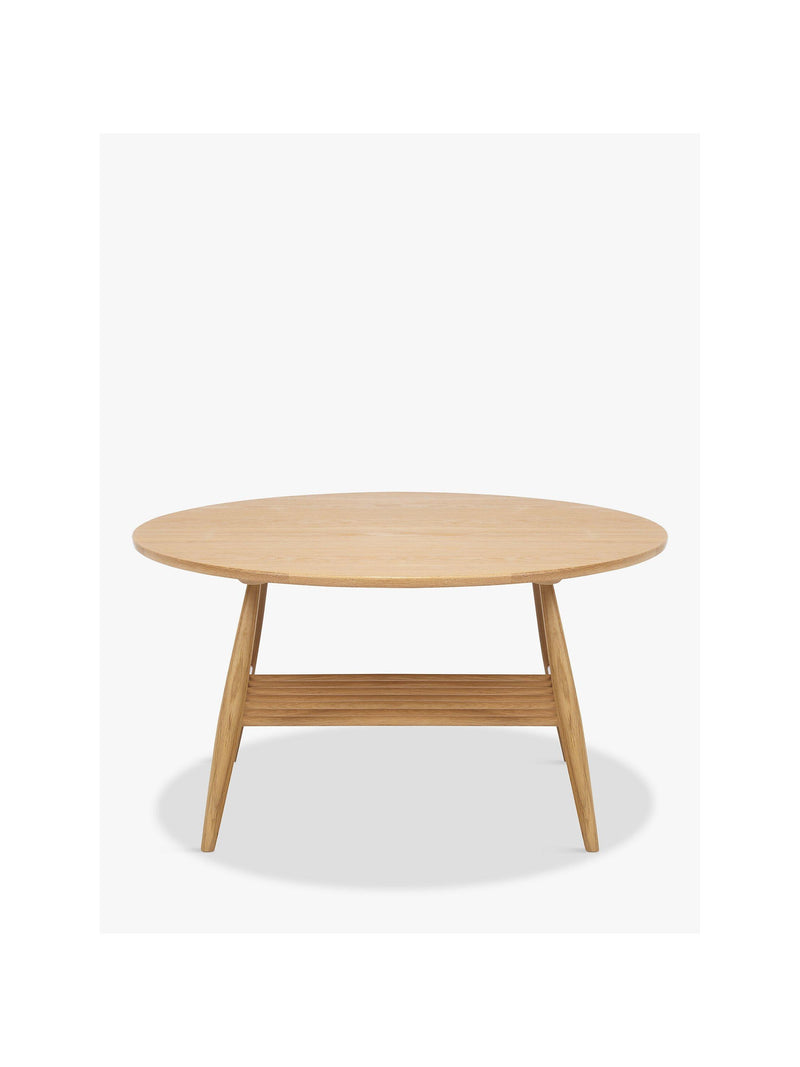 ercol Shalstone oak coffee table 80cm with shelf (British brand)