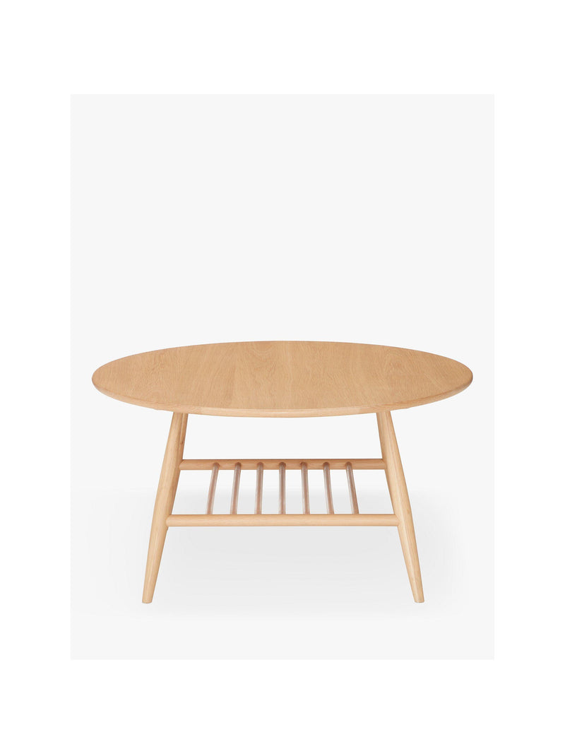 ercol Shalstone oak coffee table 80cm with shelf (British brand)