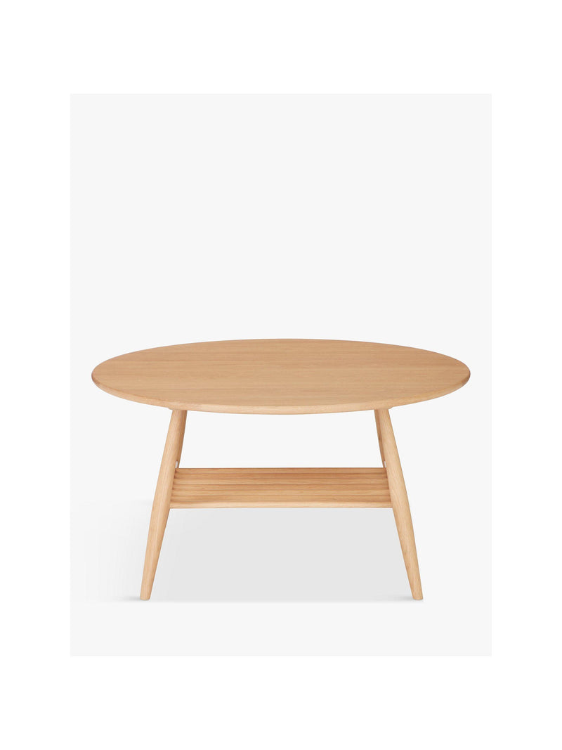 ercol Shalstone oak coffee table 80cm with shelf (British brand)
