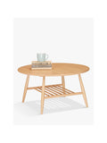 ercol Shalstone oak coffee table 80cm with shelf (British brand)