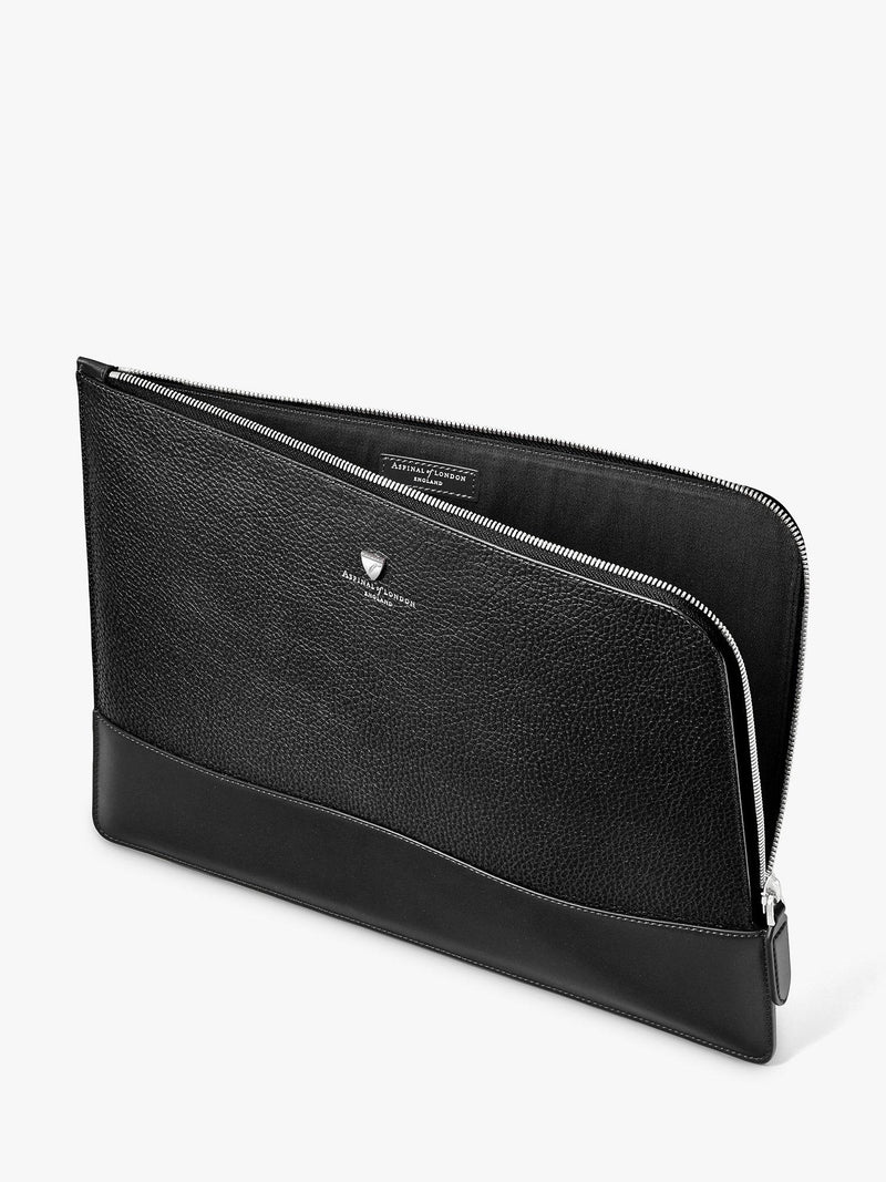Aspinal of London City Pebble leather laptop folio, UK version