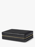 Aspinal of London large pebble leather jewellery case (British brand)