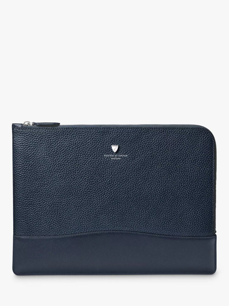 Aspinal of London City Pebble Leather Laptop Folio