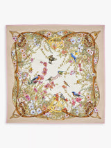 John Lewis Aspinal of London Edwardian Garden Silk Square Scarf- Buy online at McGrocer