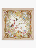 Aspinal of London Edwardian Garden silk square scarf 90cm - British product