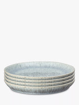 John Lewis Denby Halo Speckle Stoneware Dinner Coupe Plates, Set of 4, 26cm, Grey- Buy online at McGrocer