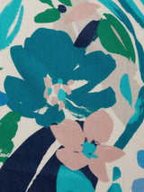 John Lewis John Lewis Abstract Blossom Turquoise Made to Measure Curtains or Roman Blind- Buy online at McGrocer