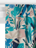 John Lewis Abstract Blossom turquoise made to measure curtain (British brand)