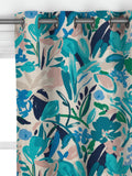 John Lewis Abstract Blossom turquoise made to measure curtain (British brand)