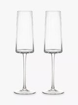John Lewis Anton Studio Designs Empire Clear Champagne Flute Glasses Set of 2 250ml- Buy online at McGrocer