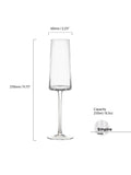 Anton Studio Designs clear champagne flute glasses set of 2 250ml - British product