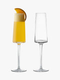Anton Studio Designs clear champagne flute glasses set of 2 250ml - British product