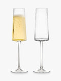 Anton Studio Designs clear champagne flute glasses set of 2 250ml - British product