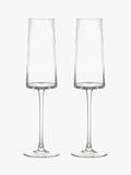 Anton Studio Designs clear champagne flute glasses set of 2 250ml - British product
