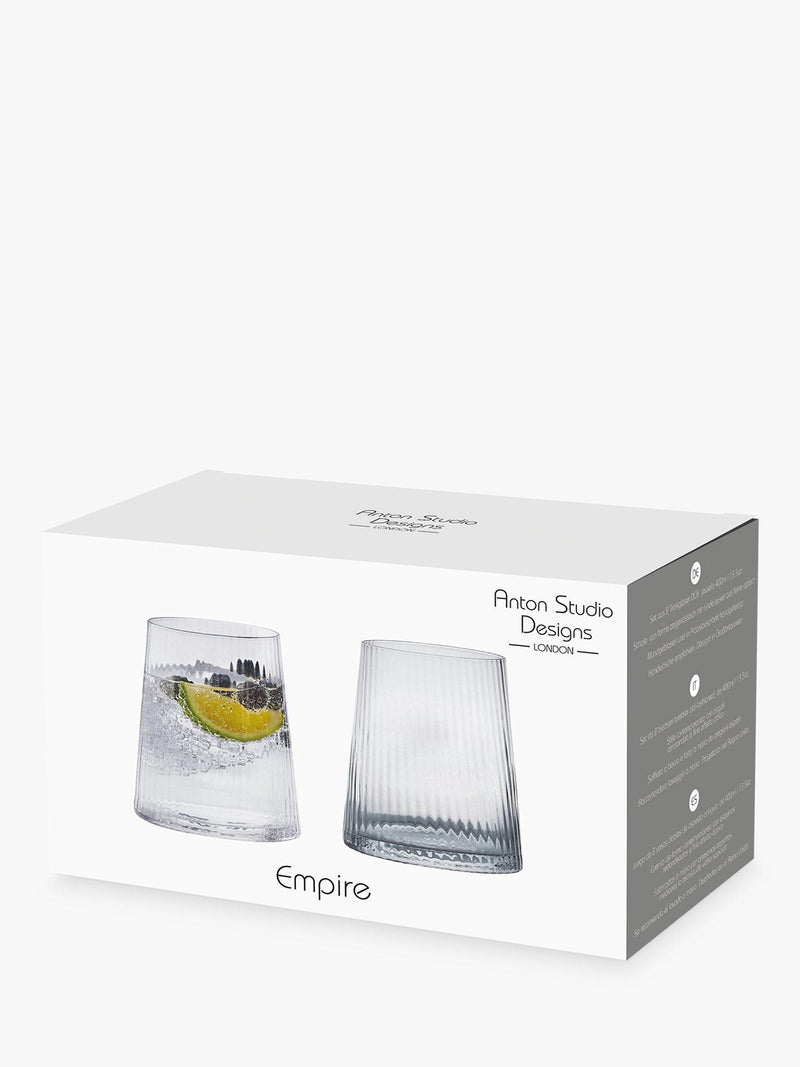 Anton Studio Designs Empire tumblers set of 2 400ml, imported from the UK