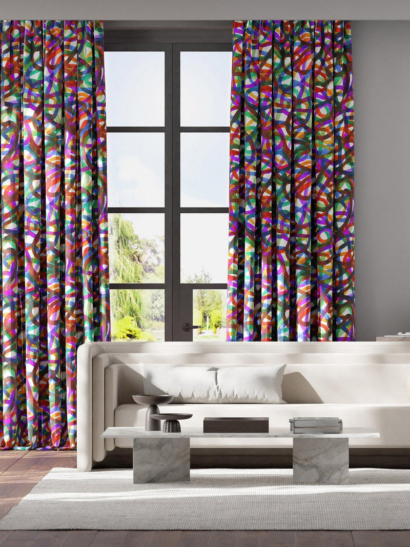 Harlequin Rhythm furnishing fabric abstract design, UK version