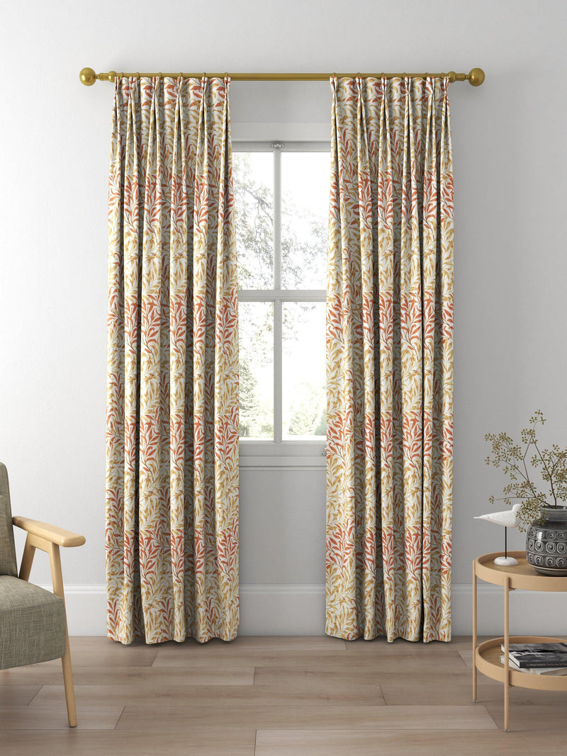 Morris & Co. Willow Boughs curtain fabric russet ochre, UK version