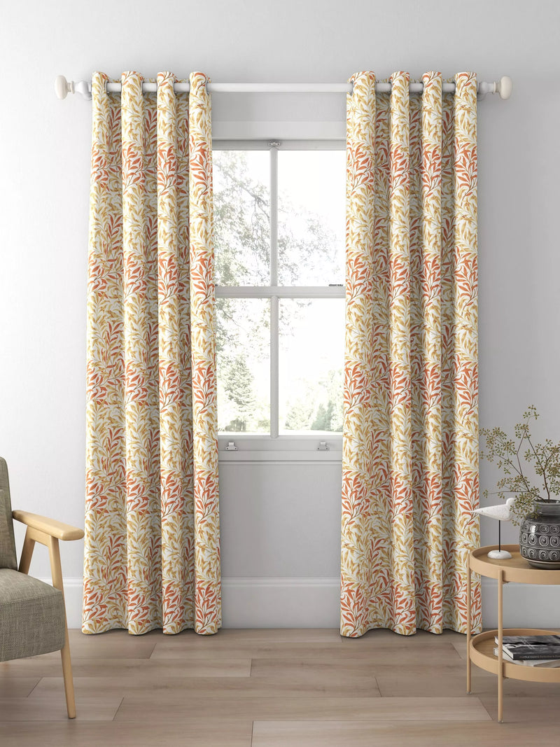Morris & Co. Willow Boughs curtain fabric russet ochre, UK version