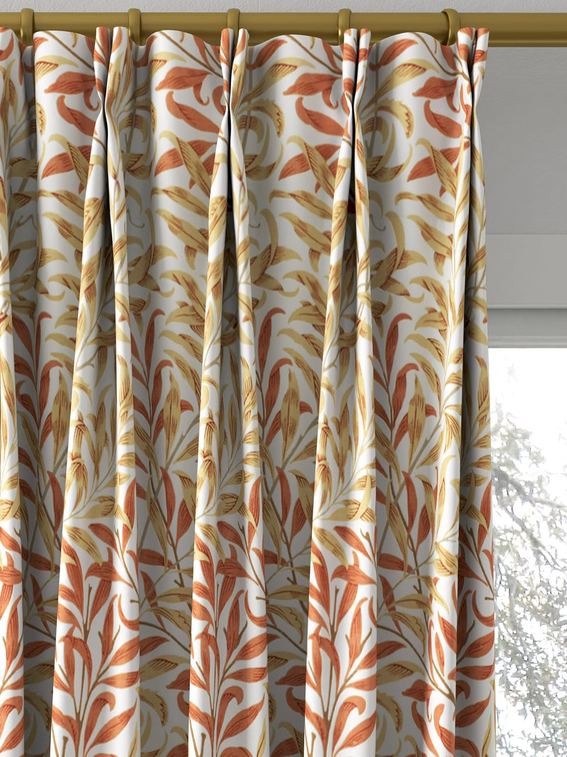 Morris & Co. Willow Boughs curtain fabric russet ochre, UK version