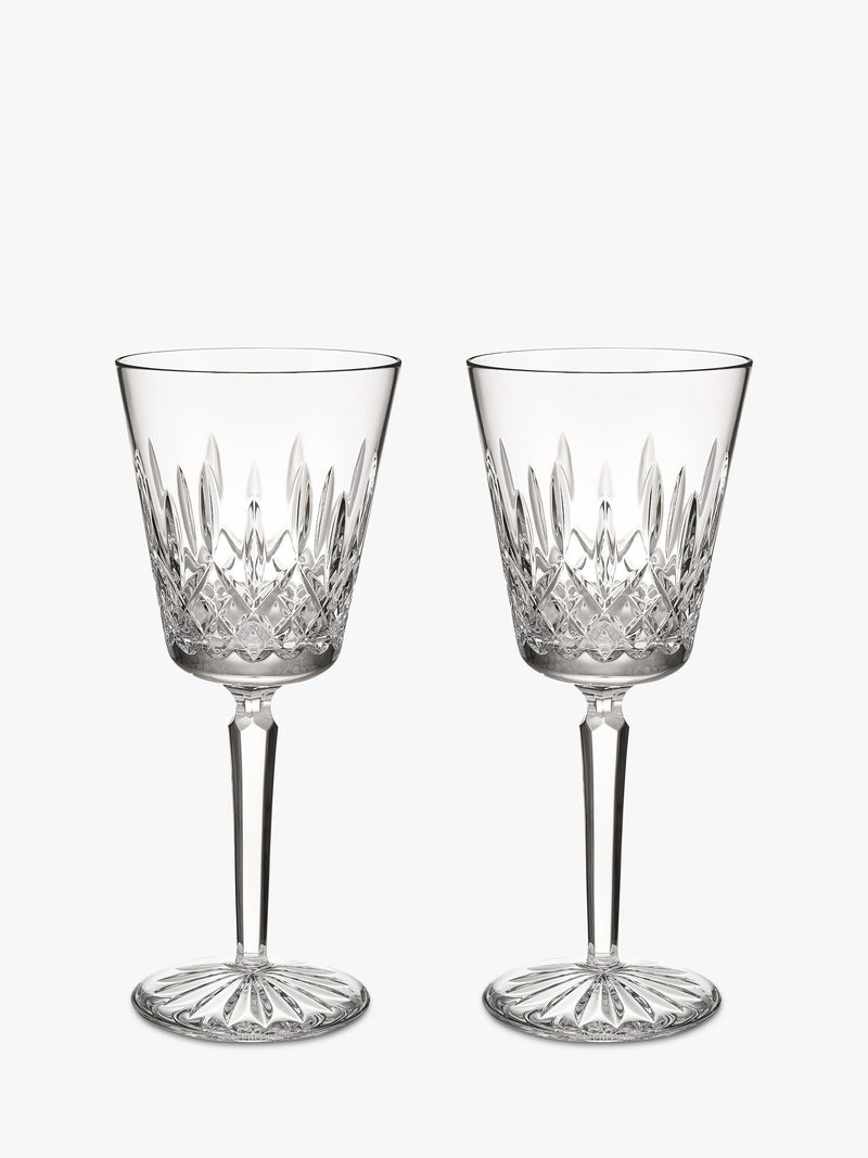 Waterford Crystal Lismore wine glass set of 2 clear 280ml (British brand)