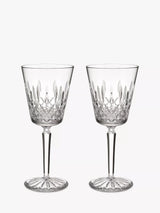 John Lewis Waterford Crystal Lismore Cut Glass Tall Wine Glass, Clear, Set of 2, 280ml- Buy online at McGrocer
