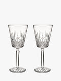 Waterford Crystal Lismore Cut Glass Tall Wine Glass Set Of 2 280Ml Clear