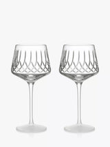 John Lewis Cut Crystal Universal Wine Glass Set of 2, 420ml Capacity, Clear- Buy online at McGrocer