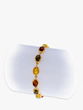 Be-Jewelled Baltic amber oval bracelet gold multi, UK version