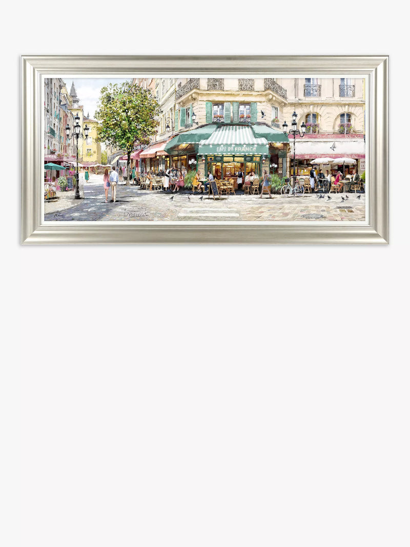 John Lewis framed print Paris Cafe 56 x 111cm - British product