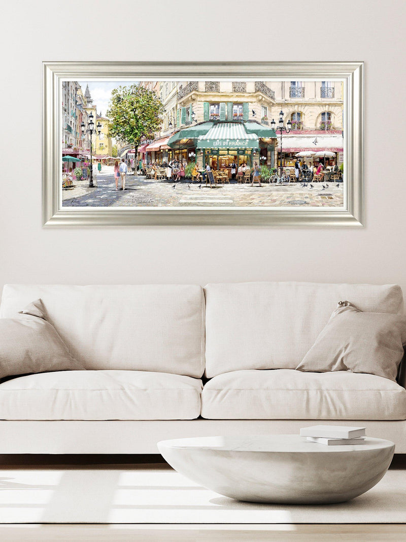 John Lewis framed print Paris Cafe 56 x 111cm - British product